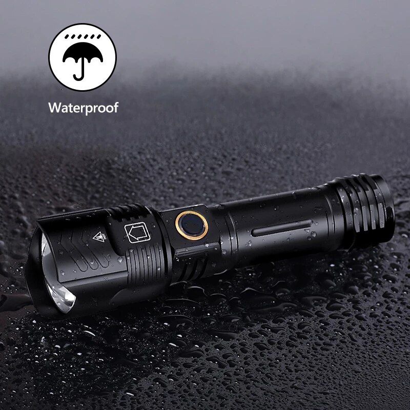 100000lm XHP199LED Flashlight 9CORE USB Rechargeable