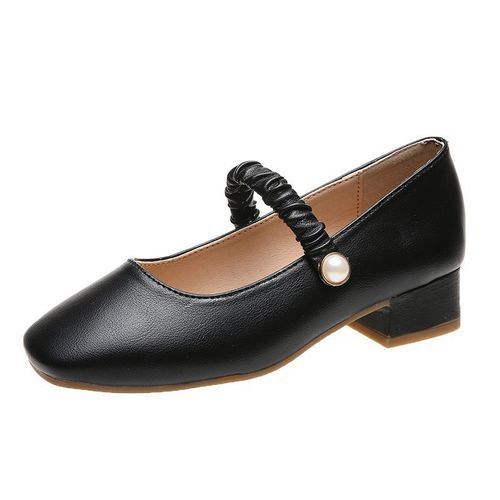 Ladies Casual Leather Shoes Odinkat Mid-heel Women's Shoes