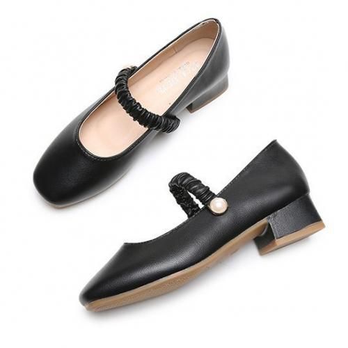 Ladies Casual Leather Shoes Odinkat Mid-heel Women's Shoes