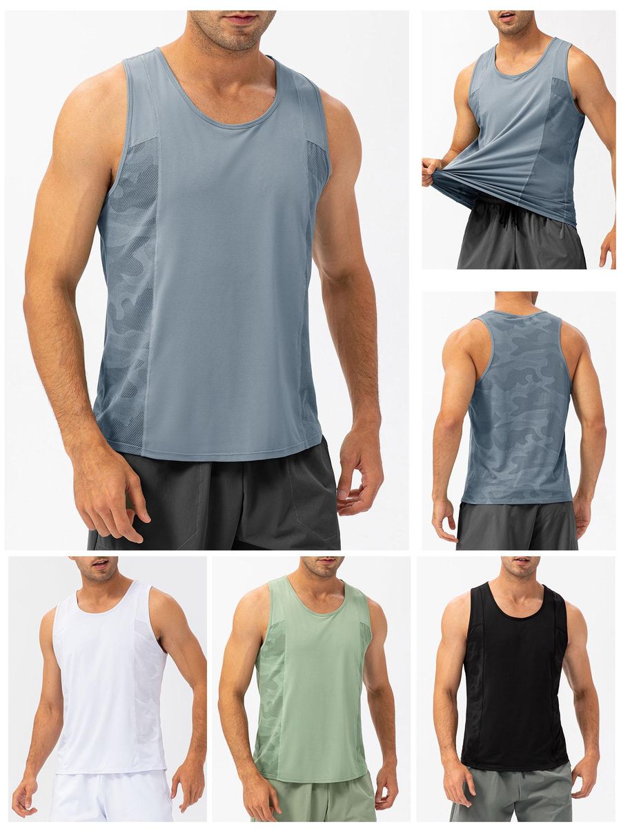 Men Sports Vest Sleeveless Quick Dry Running Fitness Tank Tops