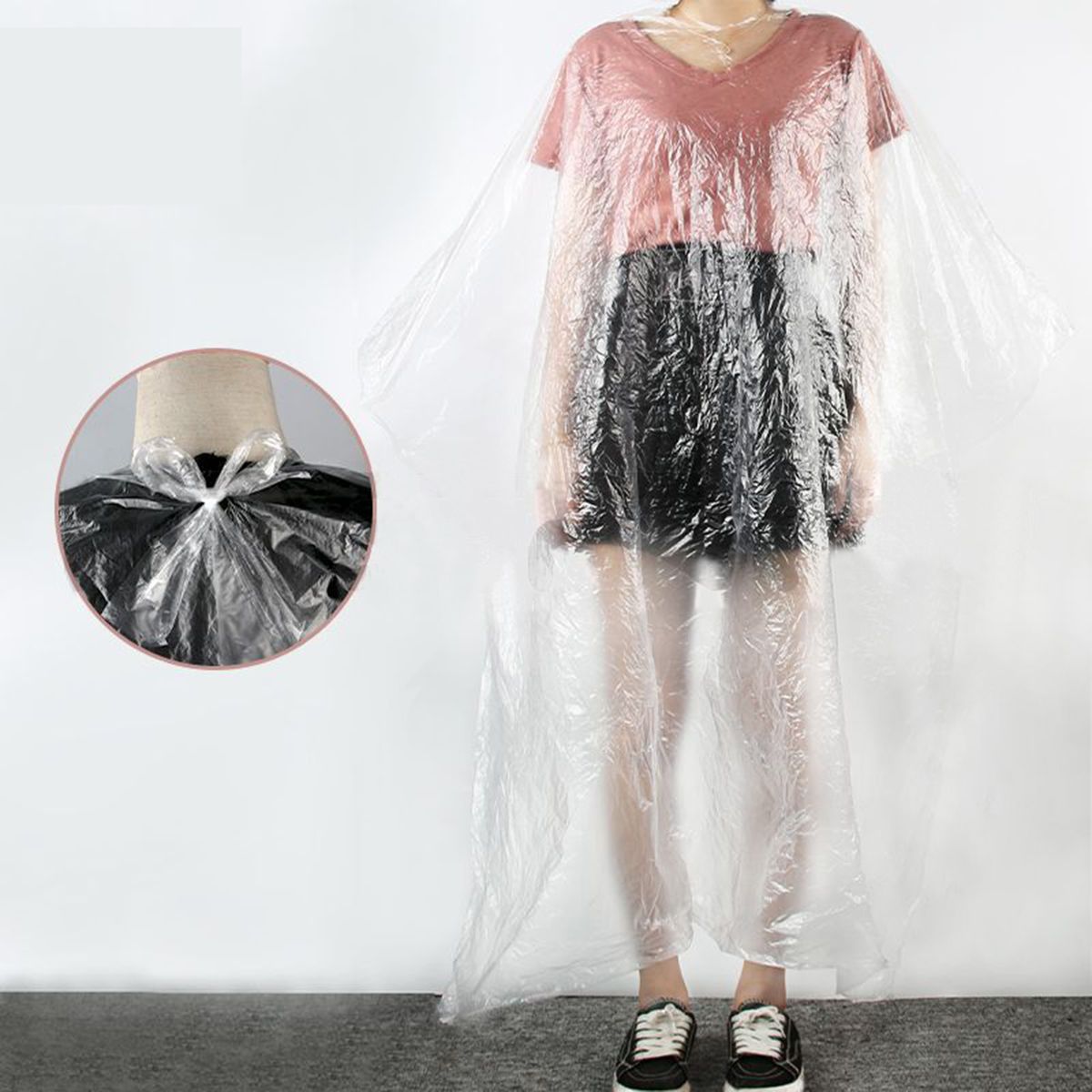 50PCS Disposable Waterproof Hair Salon Capes Haircut Apron