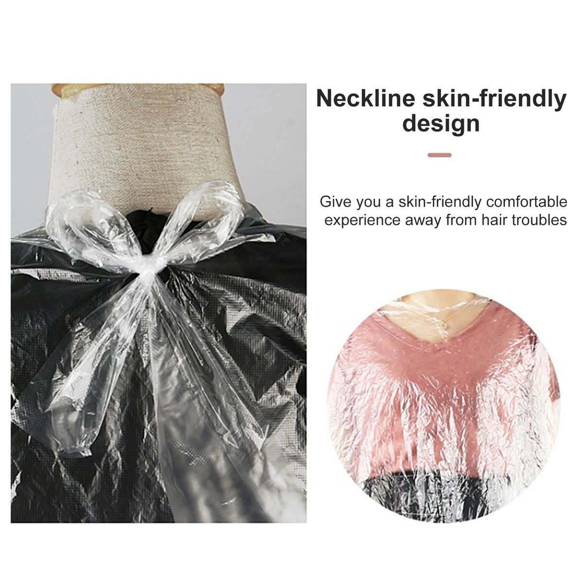 50PCS Disposable Waterproof Hair Salon Capes Haircut Apron