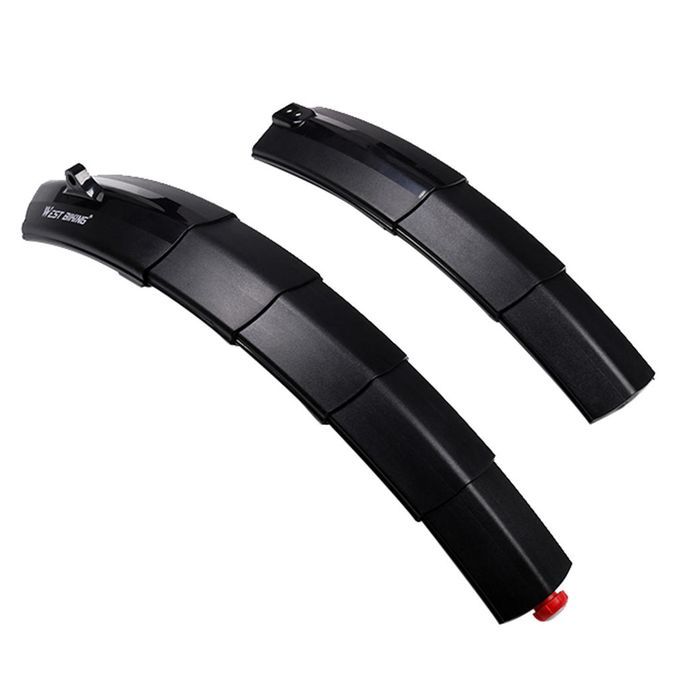 Bike Folding Mudguard Adjustable Bicycle Front Rear Fender W/ Black