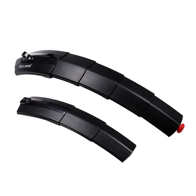 Bike Folding Mudguard Adjustable Bicycle Front Rear Fender W/ Black