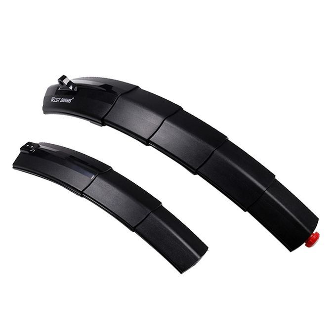 Bike Folding Mudguard Adjustable Bicycle Front Rear Fender W/ Black