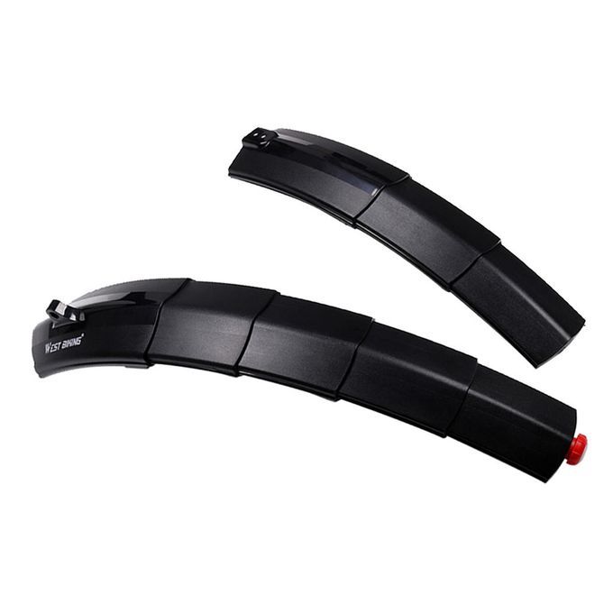 Bike Folding Mudguard Adjustable Bicycle Front Rear Fender W/ Black