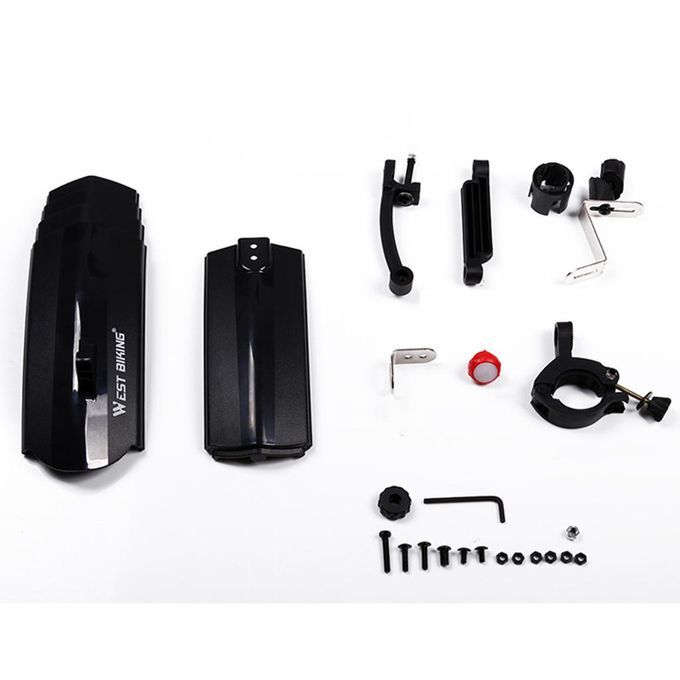 Bike Folding Mudguard Adjustable Bicycle Front Rear Fender W/ Black