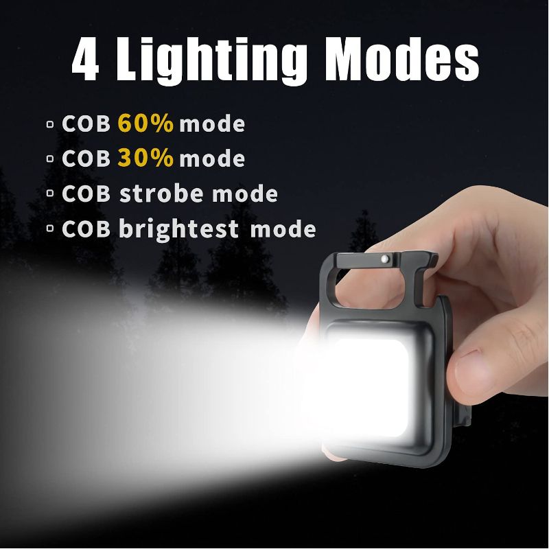 Mini LED Pocket Torch USB Rechargeable Camping Light