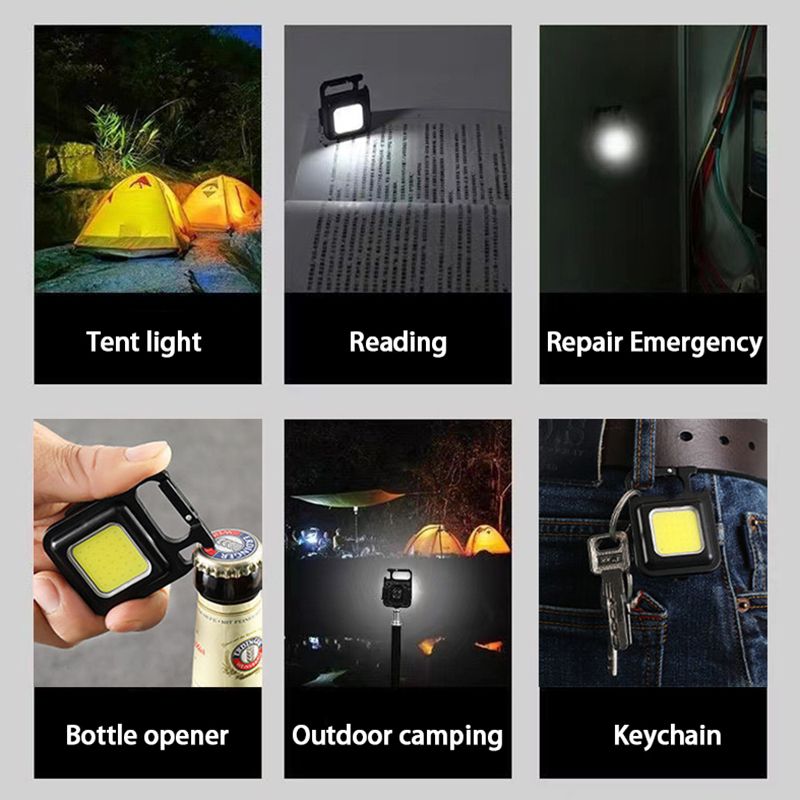 Mini LED Pocket Torch USB Rechargeable Camping Light