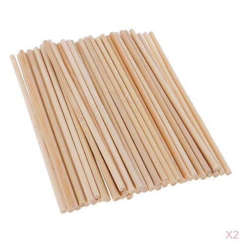 100 Popsicle Round Ice Cream Art Craft Modeling Wooden Stick
