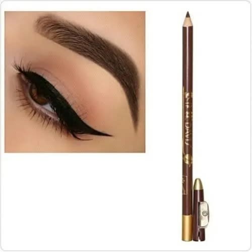 Daviseye Brow Pencil With Sharpener - Dark Brown - Color 3 - 12Pcs