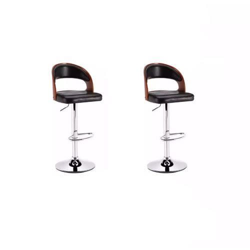 Modern Bar Stools With Back Rest - 2 Pieces