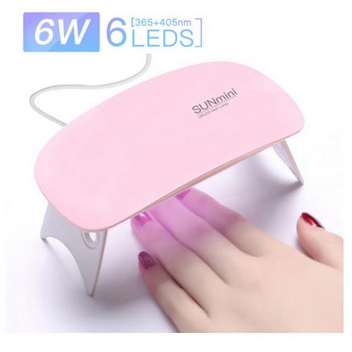 Uv Led Lamp Nail Dryer - 6W - Pink
