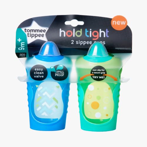 2 - in - 1 Hold Tight Baby Sippy Cup-  Green & Blue
