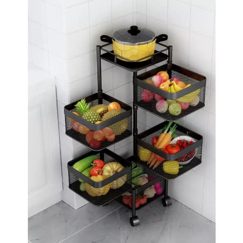 Rotation Kitchen Trolley -5 Layer