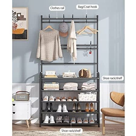 Multifunction Clothes Hanger And Shoe Rack - 2 In 1