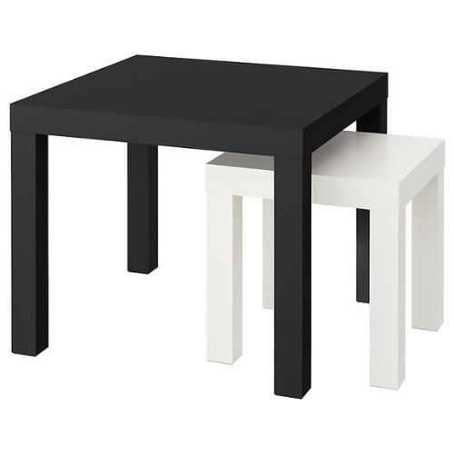 Lack Nest Of Tables - Set Of 2 - Black & White