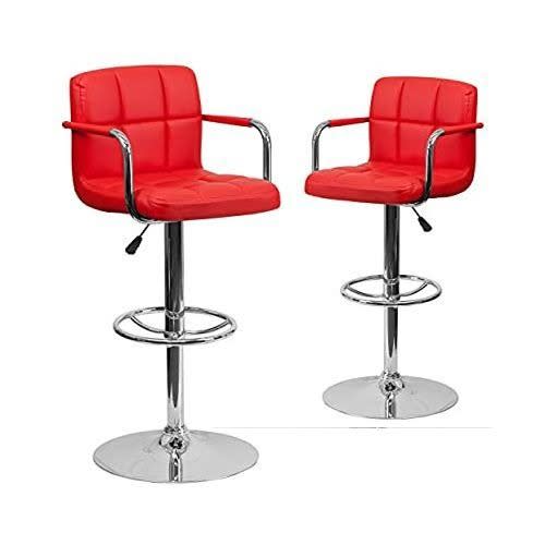 Swivel Adjustable Height Bar Stool - Set Of 2