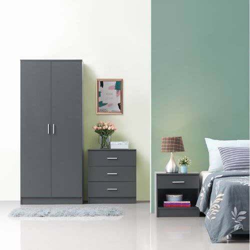 3 Piece Bedroom Set - Grey
