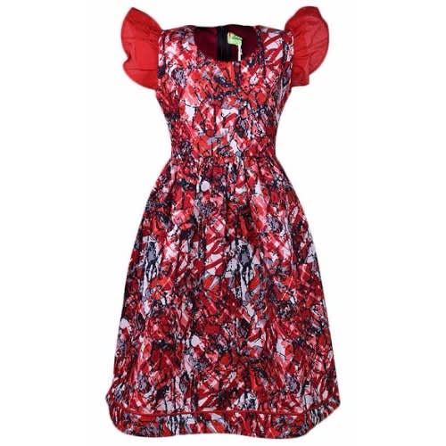 Debnova Design Ankara Dress - Red