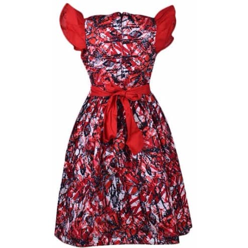 Debnova Design Ankara Dress - Red