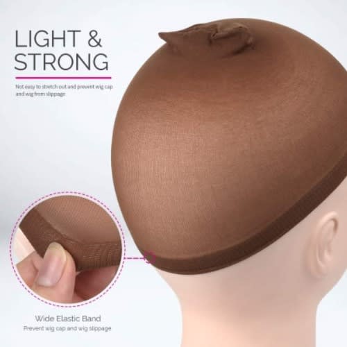 Elastic Nylon Wig Cap - 5packs - Dark Brown