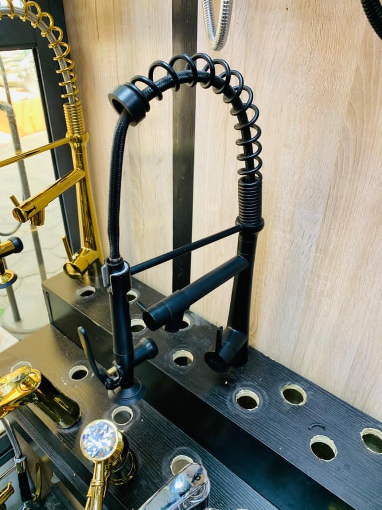 Black Spring sink Mixer