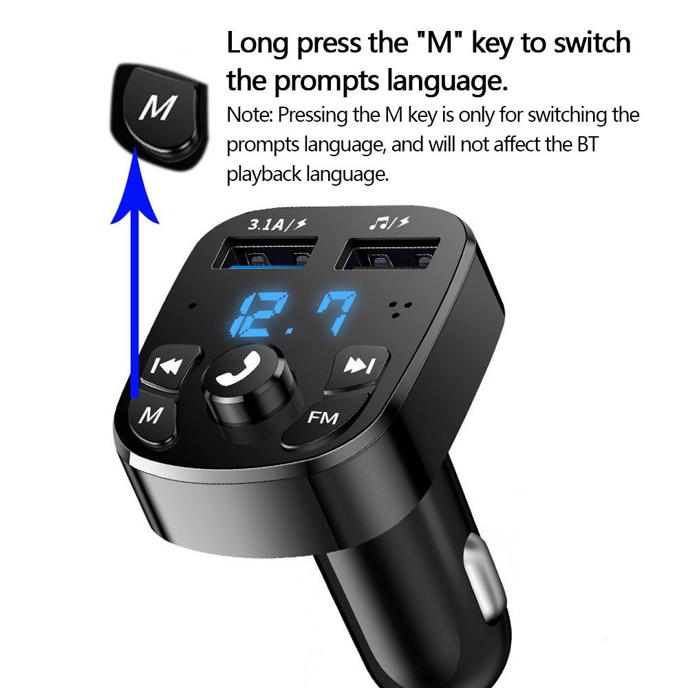 Car MP3 Player BT Wireless FM Transmitter