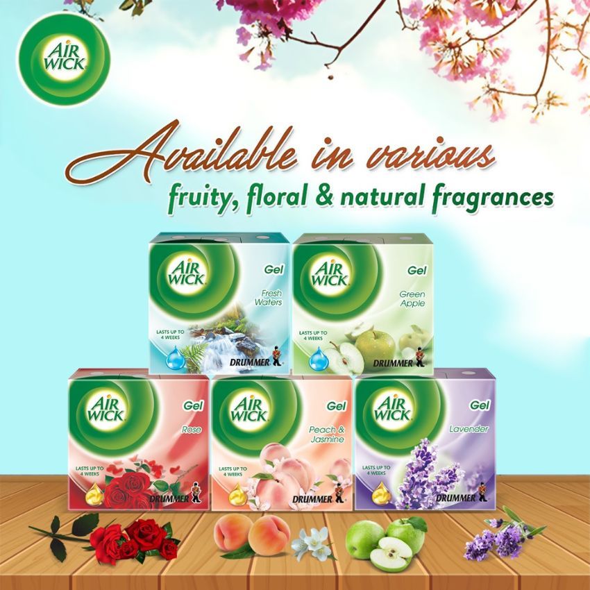 Drummer Gel Air Freshener Peach & Jasmine - Pack Of 6