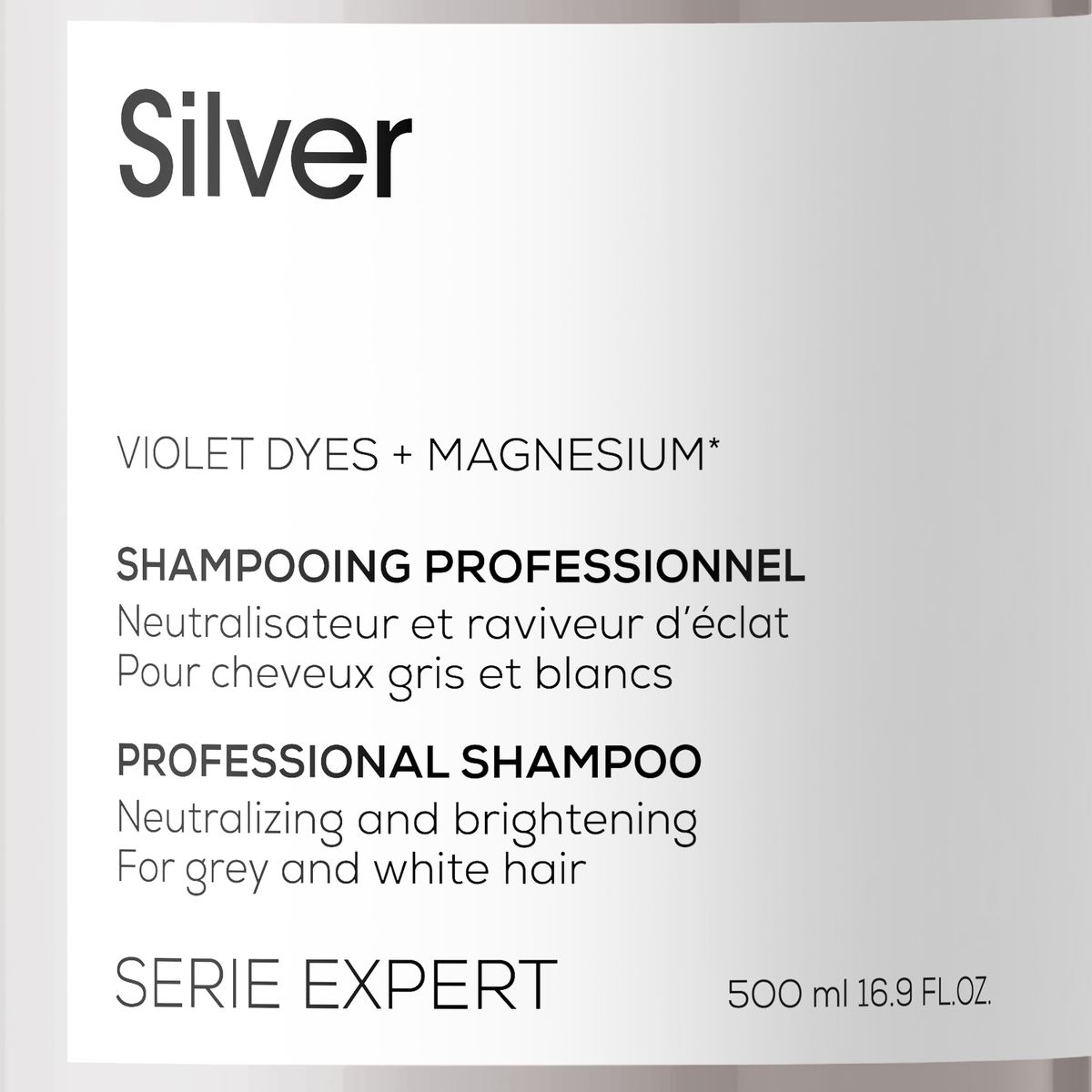 Silver Shampoo - For Grey, White Or Light Blonde Hair 500ml