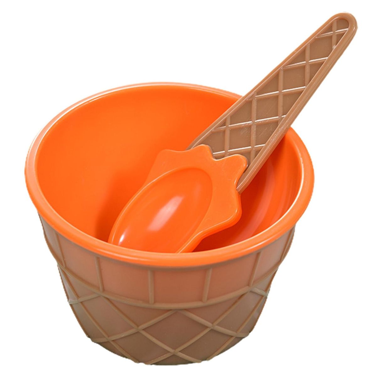 Ice Cream Scooper Ice Cream Cake Dessert Children Spoon Orange