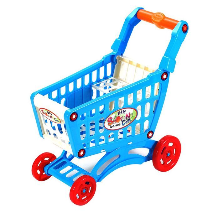 Ulate  Rmarket Sho Ing  Art Pretend Play Toys Mini Plasti  Trolley-multicolor-28x15x30cm