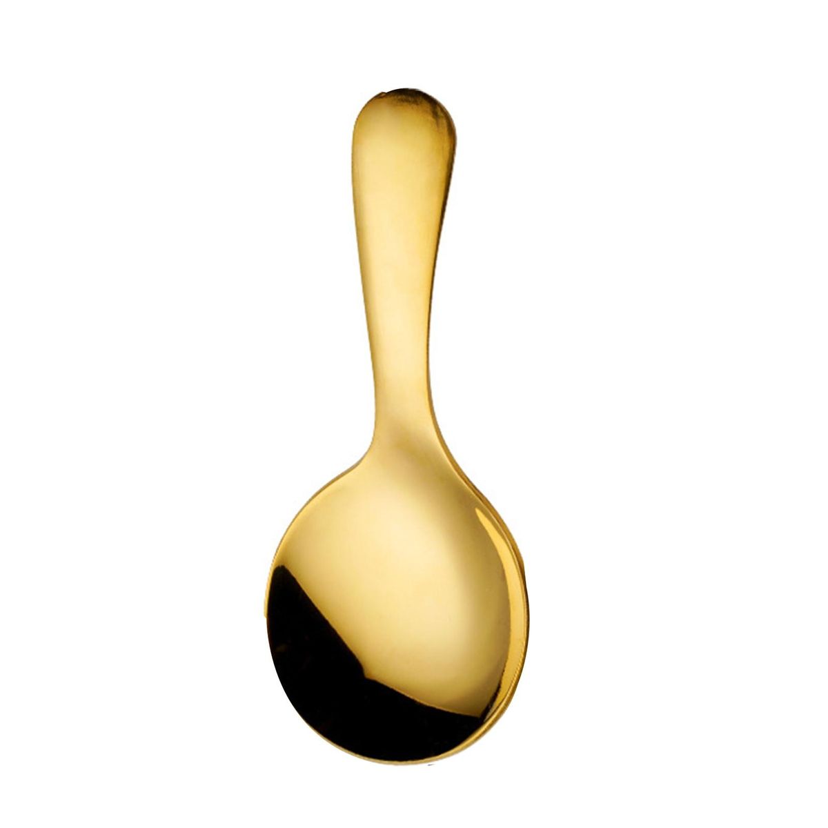 Mini Soup Spoon Mini Stainless Steel Baby Spoon Fork Set for Desserts Golden