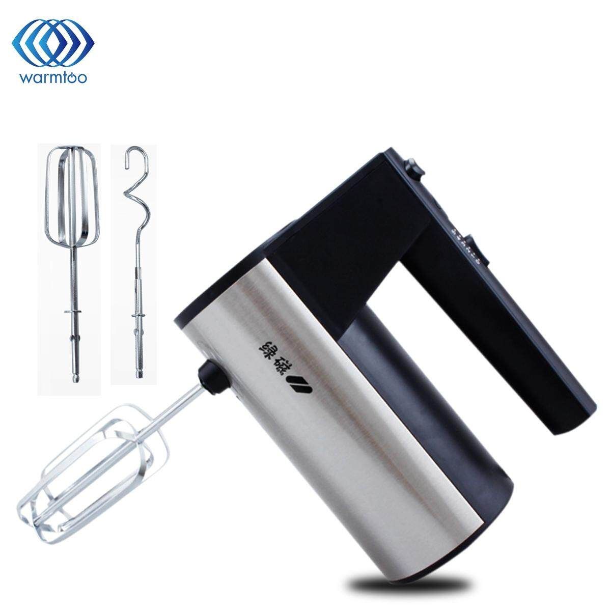 200W 5 Speed Electric Whisk Stand Mixer Egg Beater Handheld Kitchen Dough Bread Silver