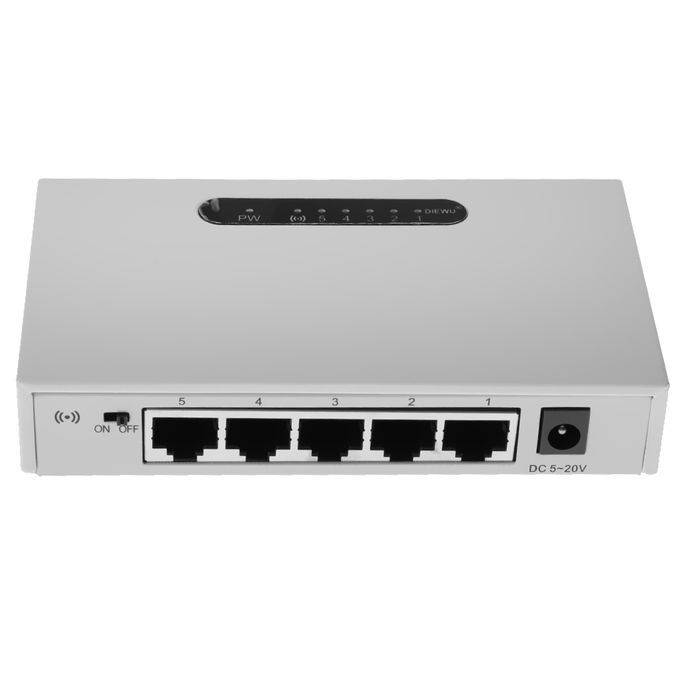 5Port 10100M Desktop Network Switch Fast Ethernet Switch LAN White