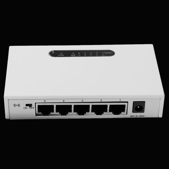 5Port 10100M Desktop Network Switch Fast Ethernet Switch LAN White