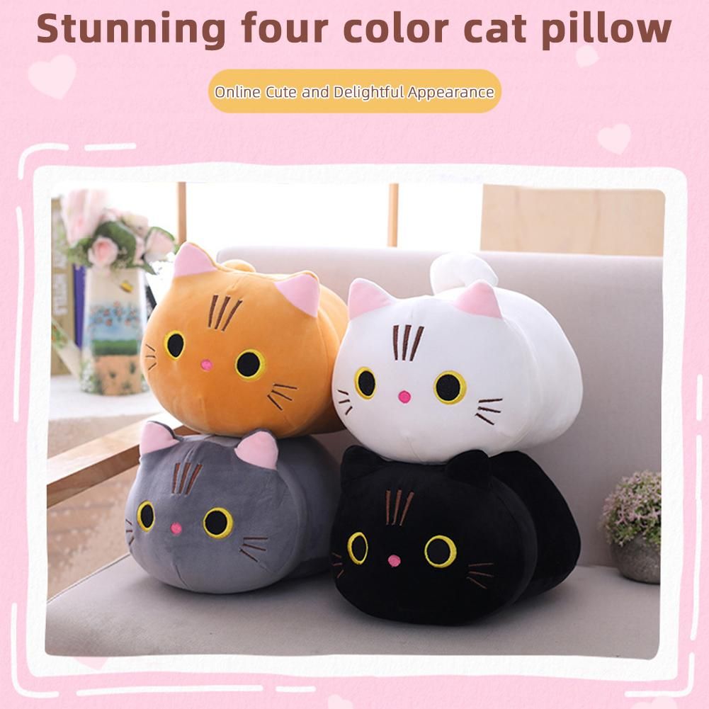 Cute Cat Long Pillow Comfortable Plush Filling Throw Pillow