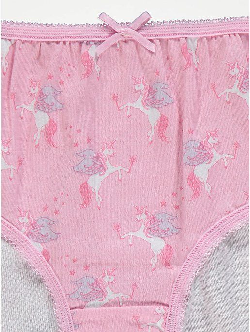 Unicorn Print Knickers 10 Pack