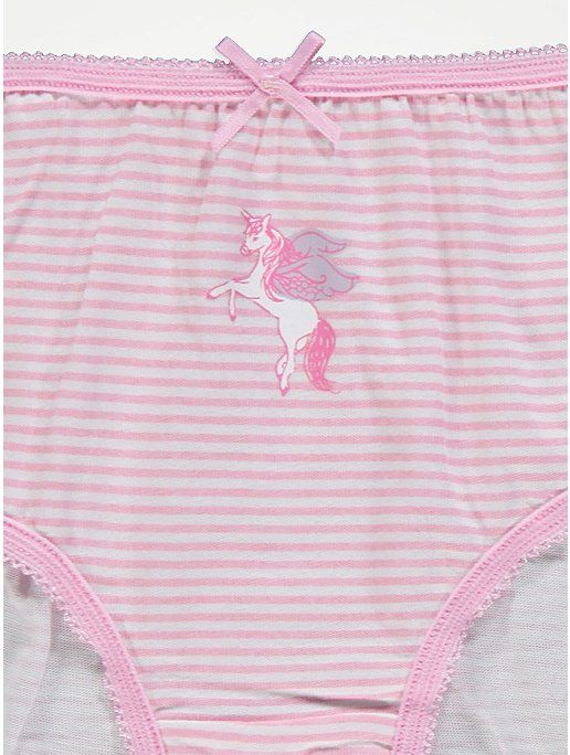 Unicorn Print Knickers 10 Pack