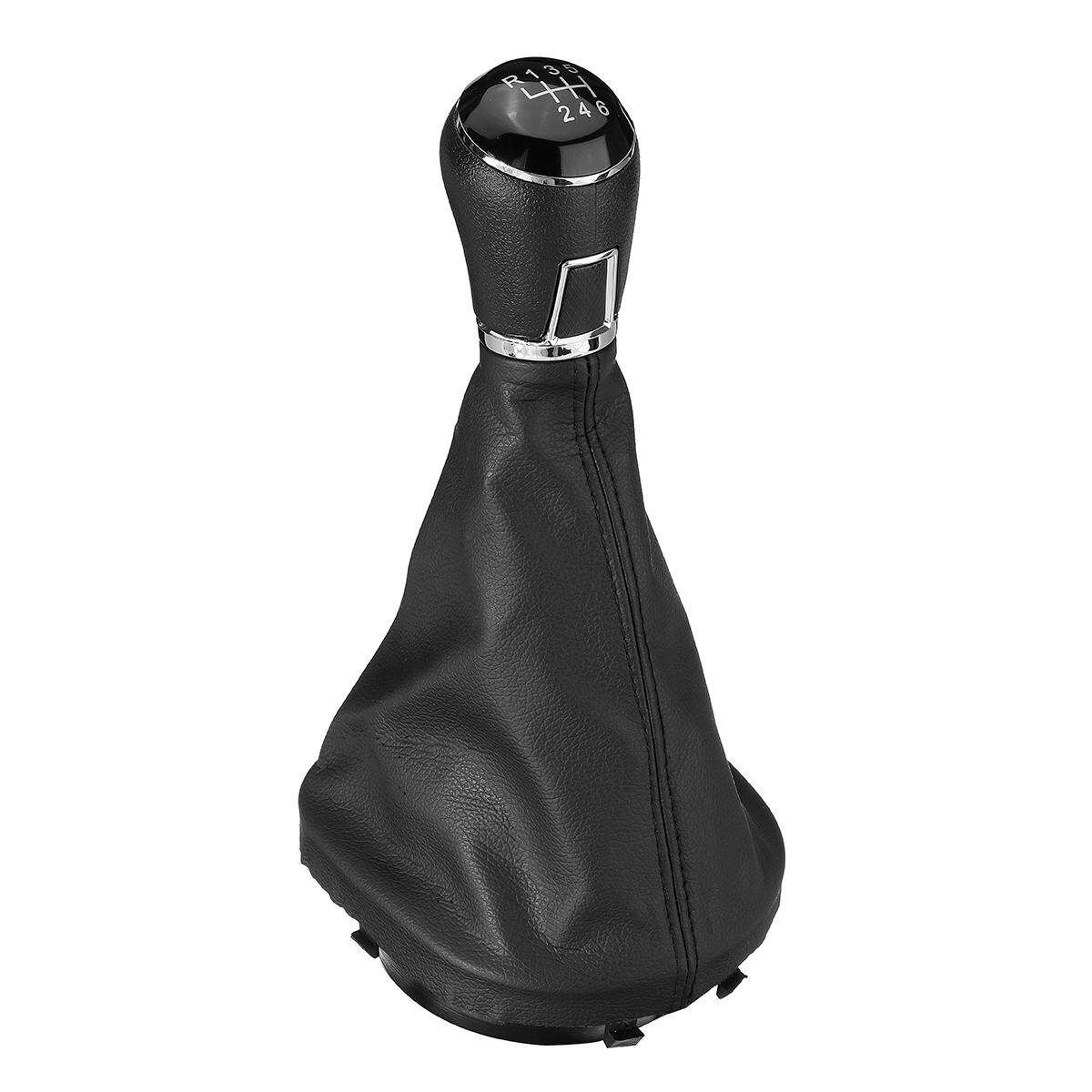 5/6 Speed Gear Shift Knob Gearstick Gaiter Boot For VW Touran 03-10 Caddy MK2 04-09 Black
