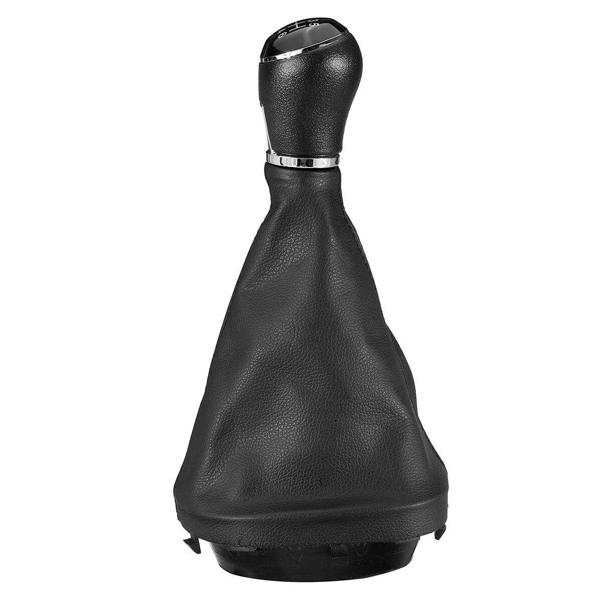 5/6 Speed Gear Shift Knob Gearstick Gaiter Boot For VW Touran 03-10 Caddy MK2 04-09 Black