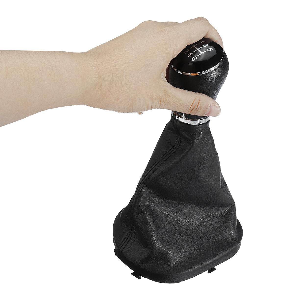 5/6 Speed Gear Shift Knob Gearstick Gaiter Boot For VW Touran 03-10 Caddy MK2 04-09 Black