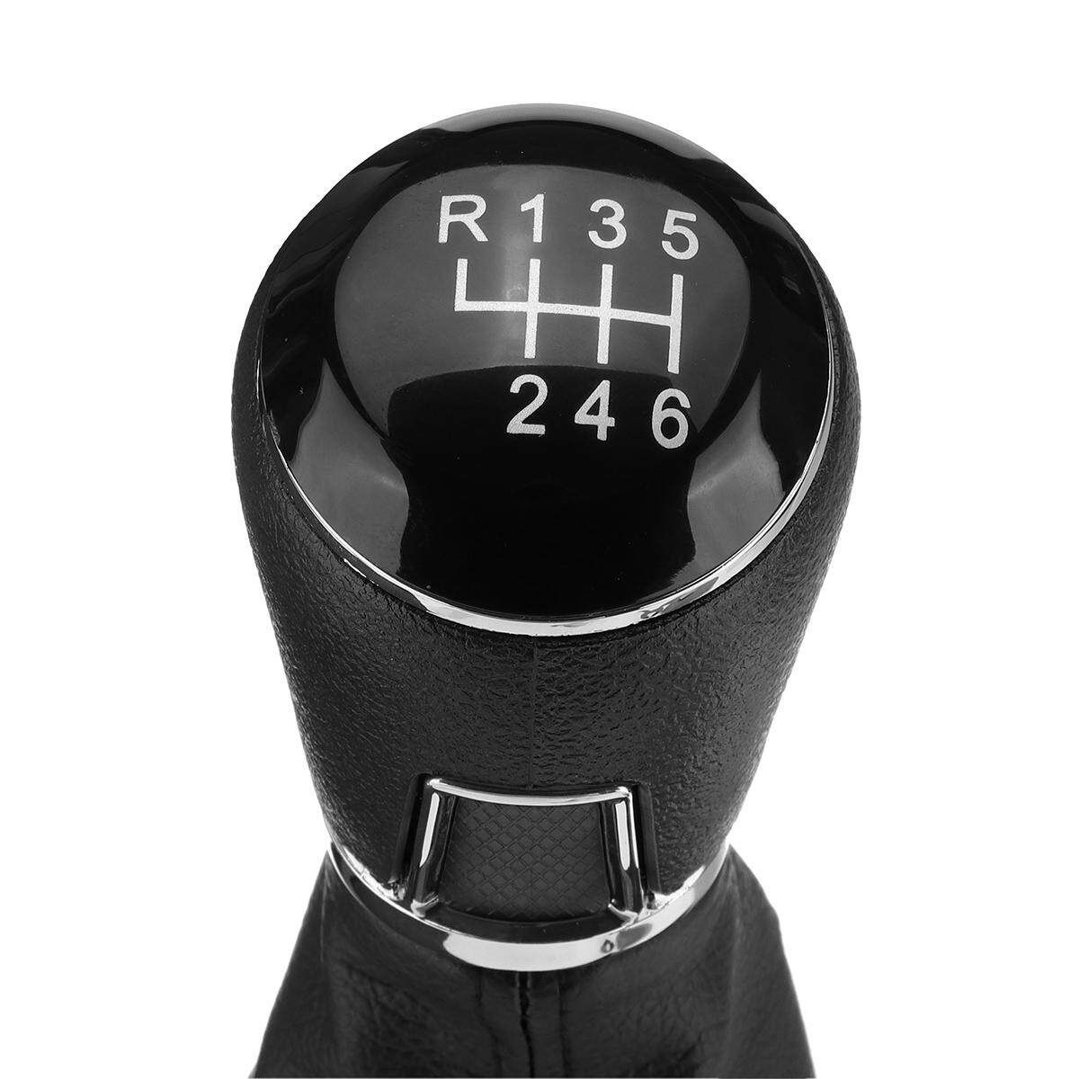 5/6 Speed Gear Shift Knob Gearstick Gaiter Boot For VW Touran 03-10 Caddy MK2 04-09 Black
