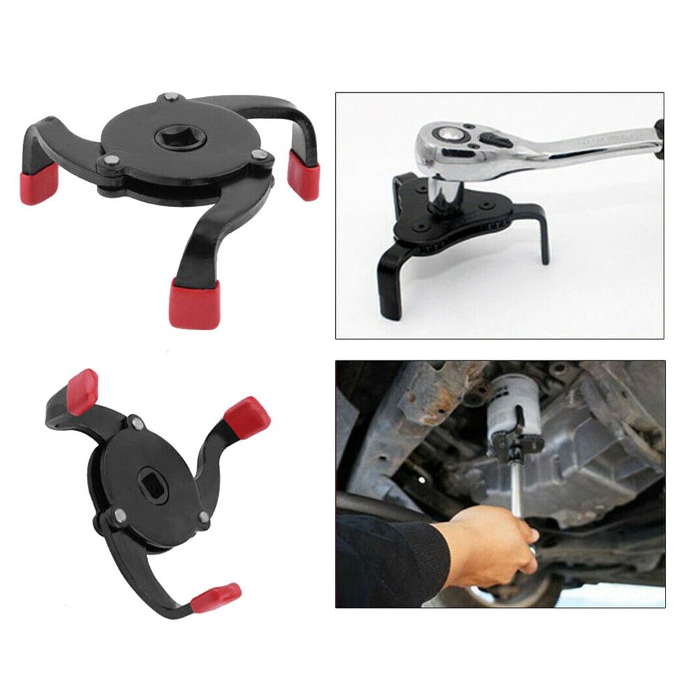 Vehicle Oil Filter Wrench 58-100mm Adjustable Universal Jaw