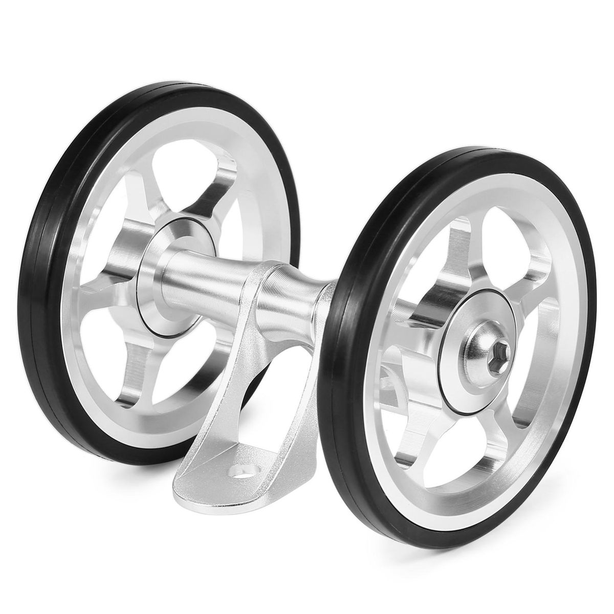 Aluminum Alloy Bike Double Roller Rear Wheels Replacement for Brompton Folding Bicycle Rear Mudguard