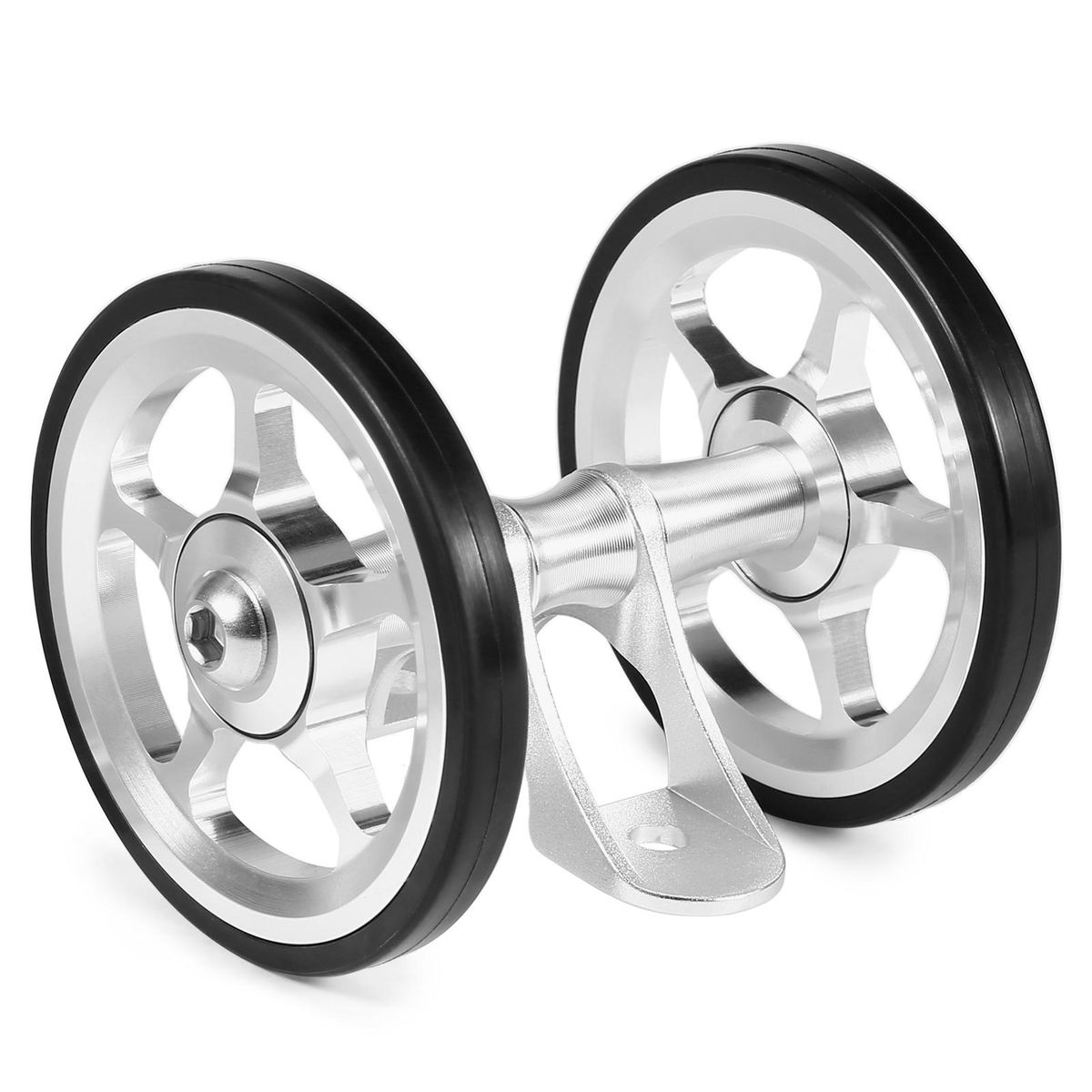 Aluminum Alloy Bike Double Roller Rear Wheels Replacement for Brompton Folding Bicycle Rear Mudguard