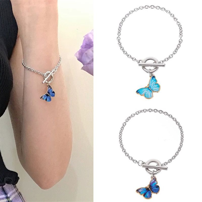 Blue Butterfly Bracelets Personality Aesthetic Butterfly Ot