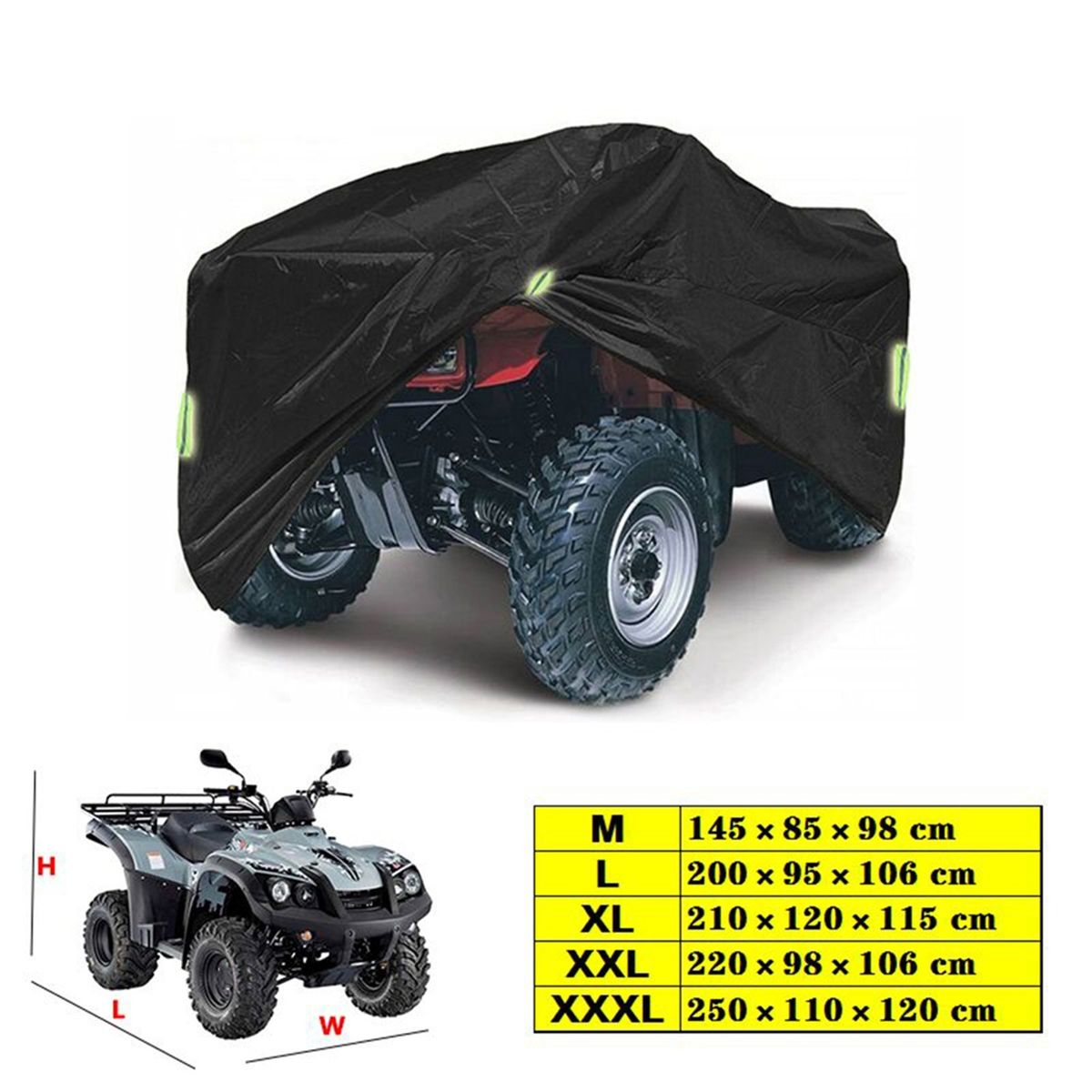 Universal Heavy Duty ATV ATC Cover 190T  Rain Waterproof