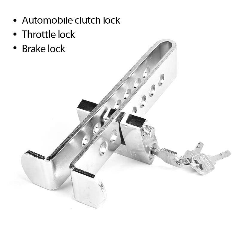 Anti-theft Accelerator Pedal Lock Stainless Universal Car Safety Auto Car Brake Clutch Pedal Lock