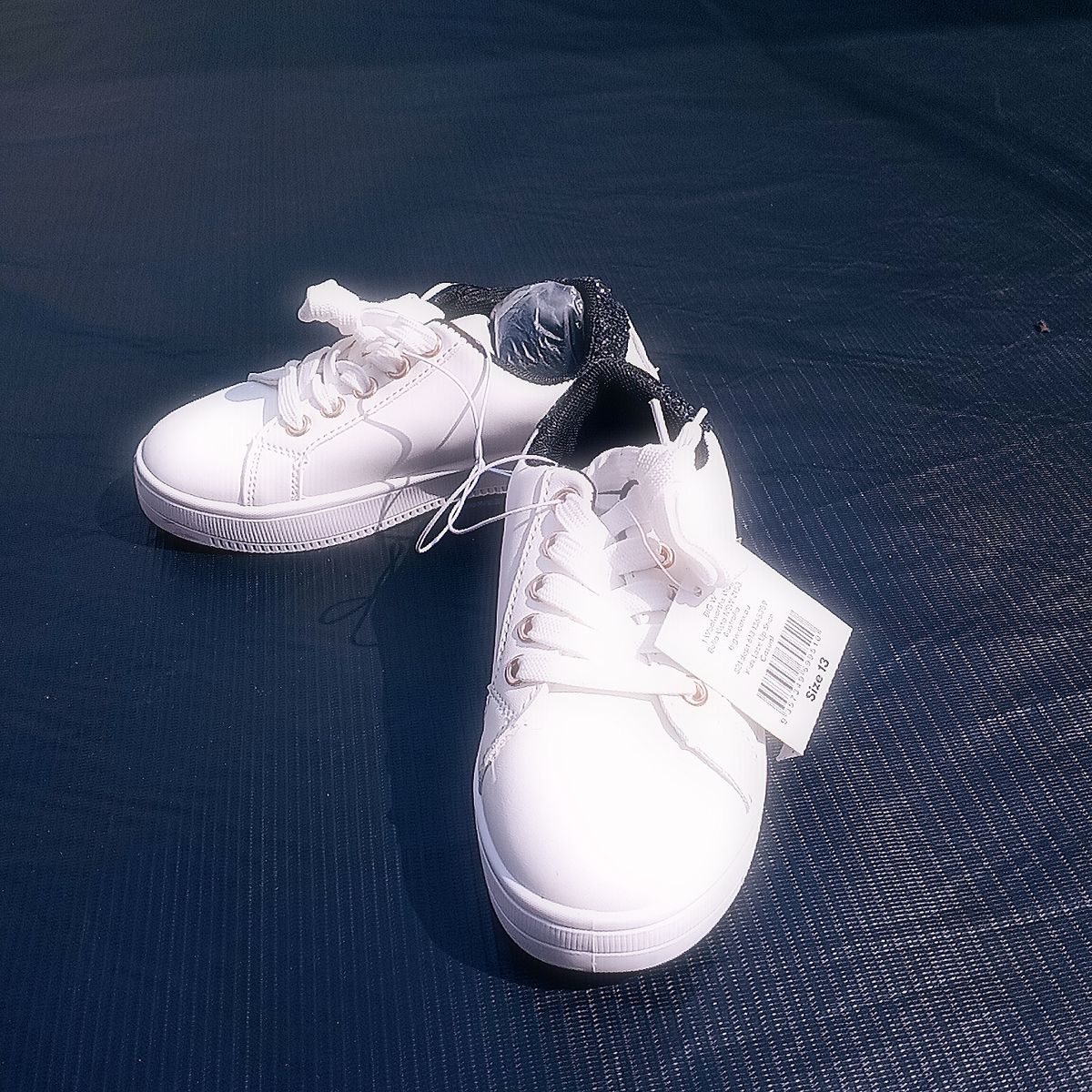 White Fashionable Sneakers For Girls With Gold Star